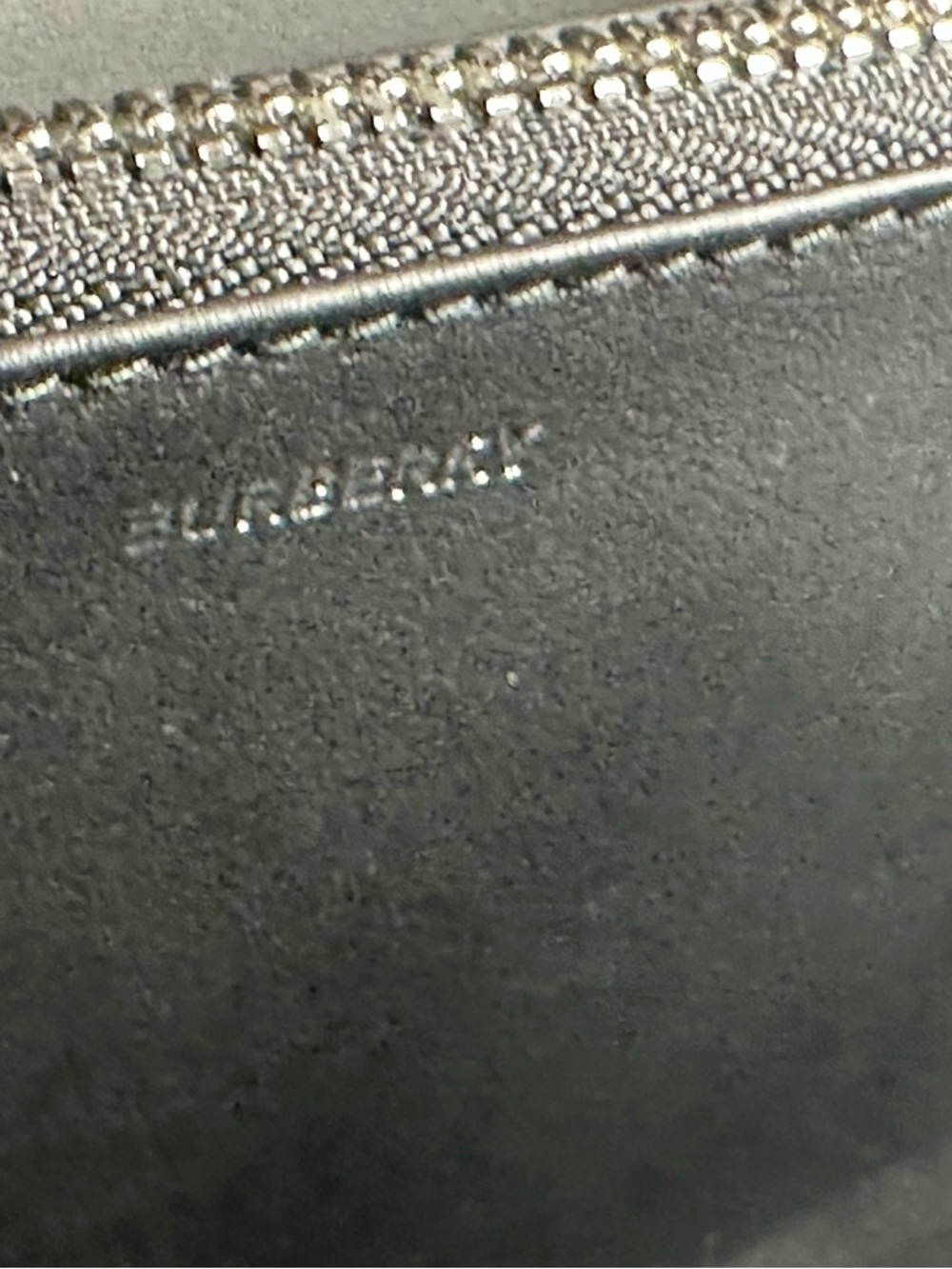Burberry Zip-Around Wallet in Black with Red and Gray Stripe - Picture 7 of 13